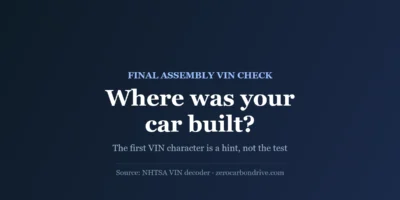 Cover: final assembly VIN check — where was your car built?